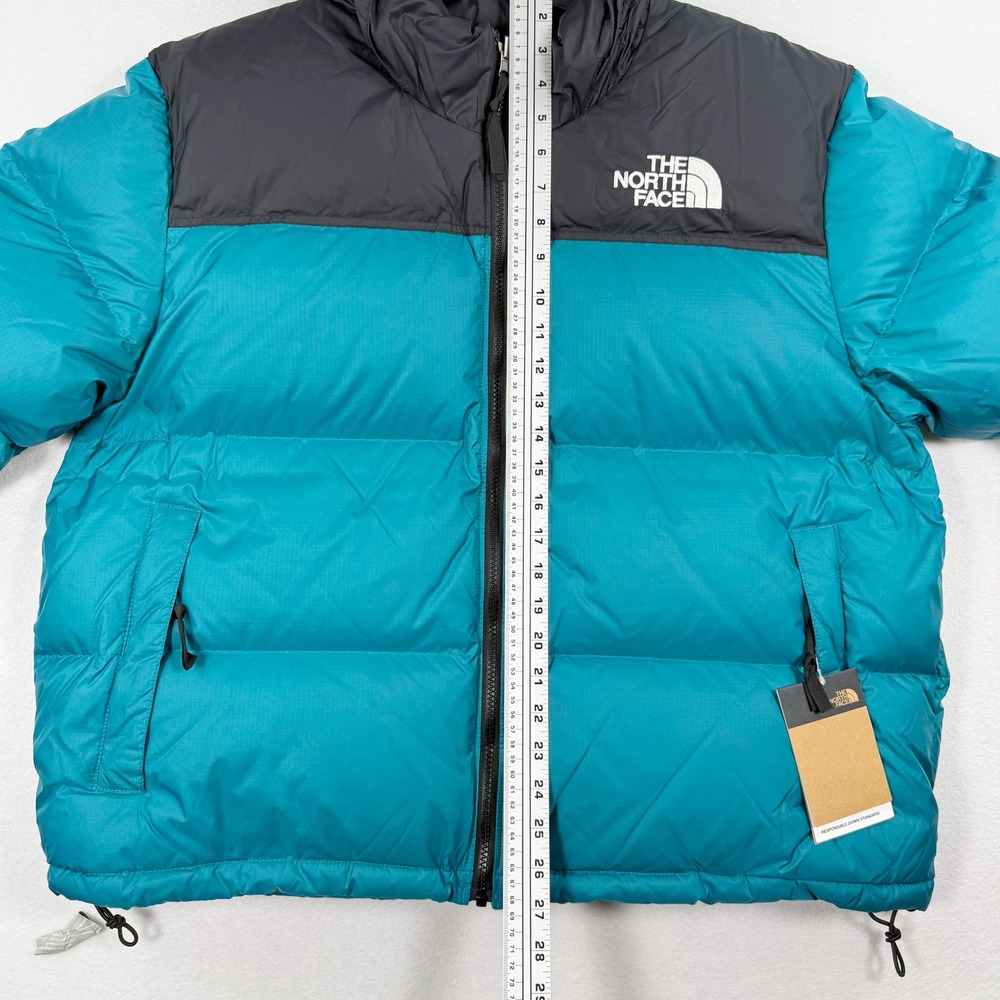 The North Face Nuptse Jacket Size 2X‎ Womens Plus Harbor Blue Hidden Hood NWT - Picture 9 of 14